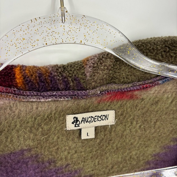 Angderson Southwestern Aztec Print Full Zip Fleece Jacket Size Large - Picture 10 of 10